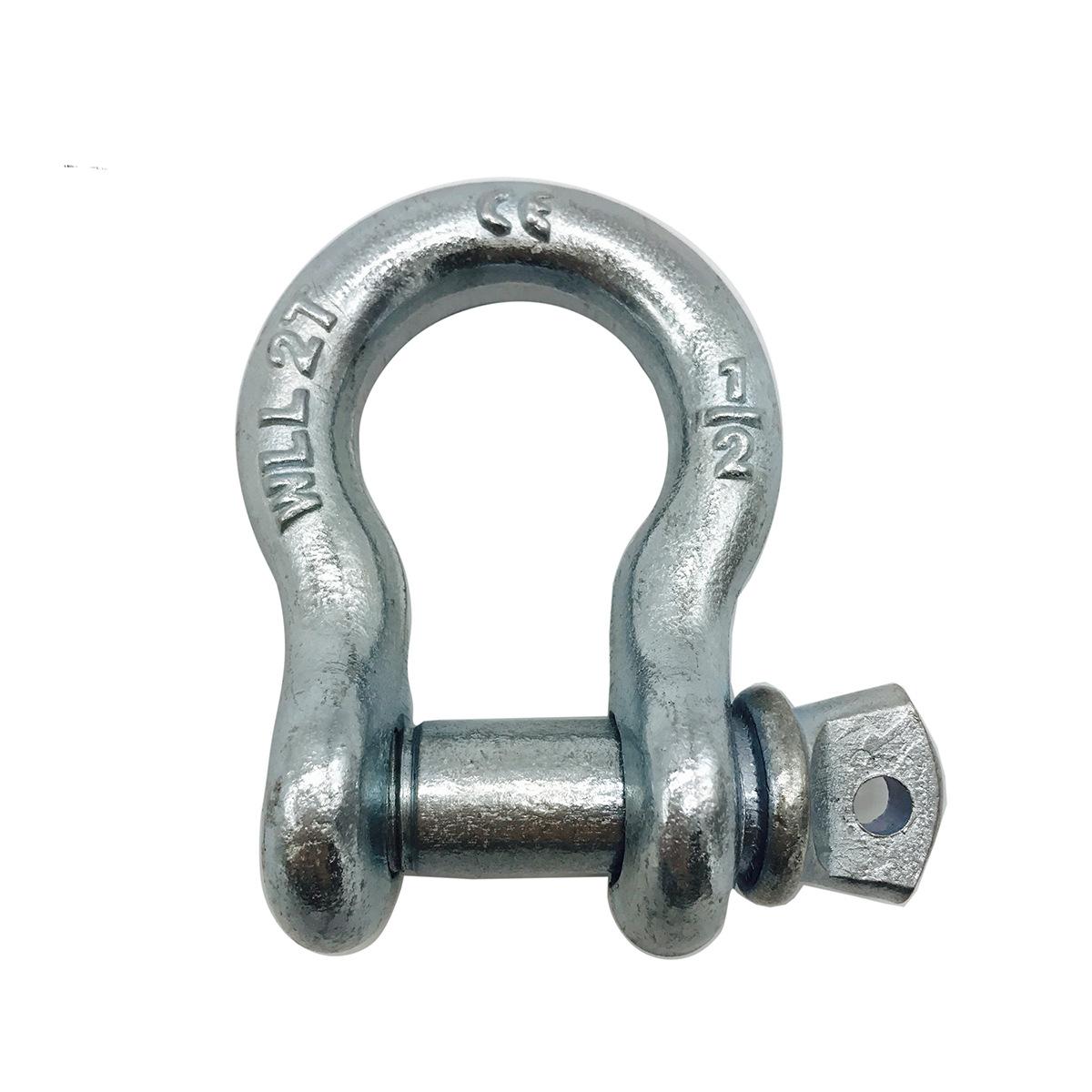 Electro-galvanized bow shackle